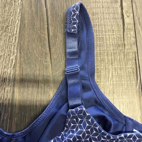 Avenue Body Womens Underwire Bra Blue Geometric Pattern Size 38C - Picture 7 of 9